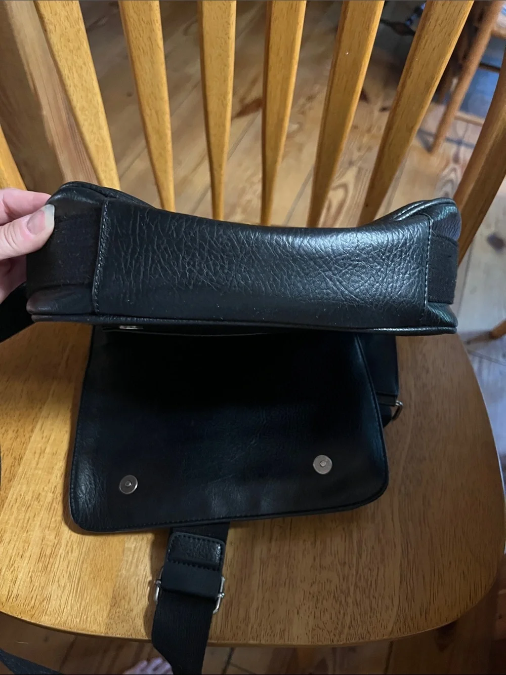 Vintage Aldo Classic Black Vegan  Leather Crossbody Messenger Bag for Men